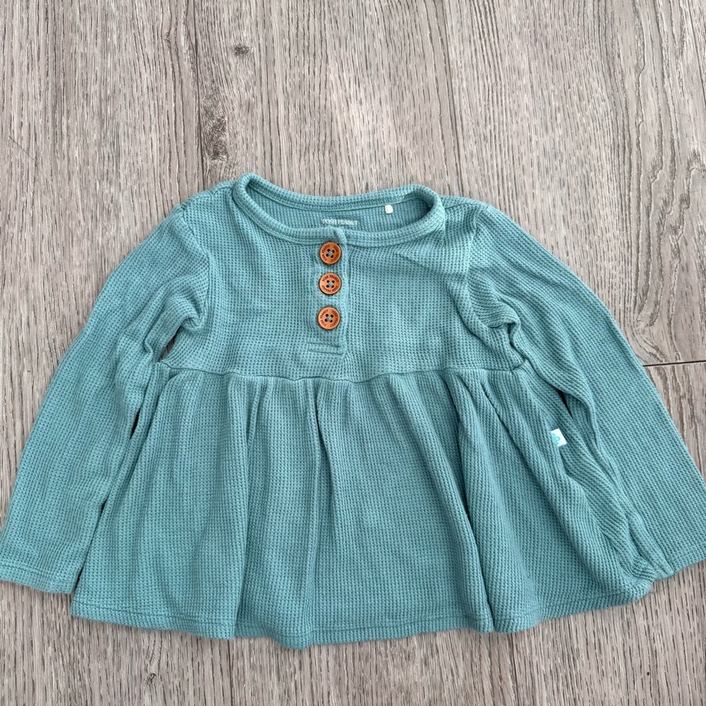 Posh Peanut Baby Girl Bamboo Waffle knit top size 2t